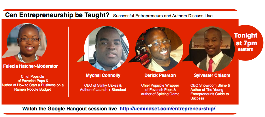 Join me live tonight for an Epic discussion about Entrepreneurship!